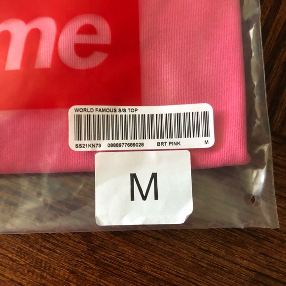 Supreme SS2021 SS Bright pink T-shirt size M - Picture 3 of 3